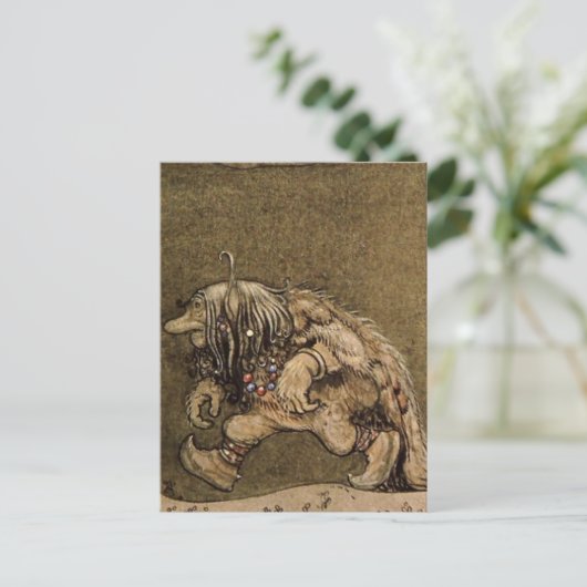 スウェーデン人アーティストJohn Bauerによる「Farm Troll」 ポストカード (スタンド正面)