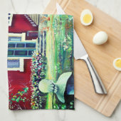 スウェーデン伝統的、横長 キッチンタオル (四つ折り)