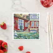 スウェーデン伝統的、横長 スタンダードカクテルナプキン (インサイチュ)