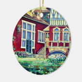 スウェーデン伝統的、横長 セラミックオーナメント (左)