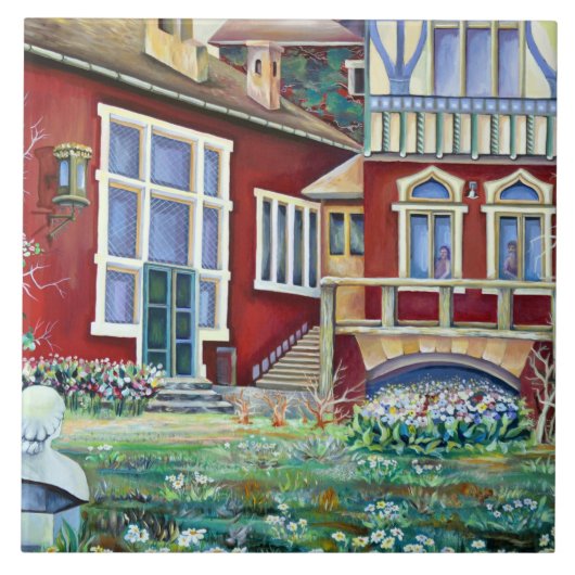 スウェーデン伝統的、横長 タイル (正面)