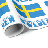 スウェーデン及びスウェーデン国旗 ラッピングペーパー (ロールコーナー)