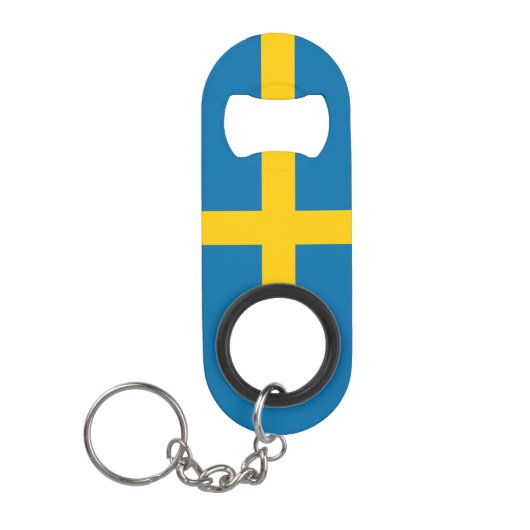 スウェーデン国プライド愛国心 キーホルダー栓抜き (正面)