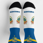 スウェーデン国地球に優し国国旗 ソックス (上部)