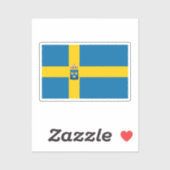 スウェーデン国旗で小コート・オブ・アームズを加えた シール (シート)