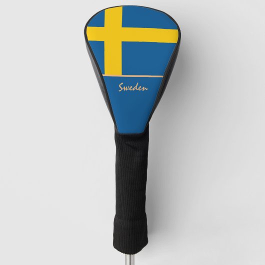 スウェーデン国旗とゴルフスウェーデンスポーツカバー/クラブ ゴルフヘッドカバー (正面)