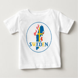 スウェーデン国旗とジュル神 ベビーTシャツ