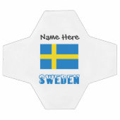 スウェーデン国旗とスウェーデン国旗と名つきサッカーボール サッカーボール (フラット)