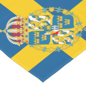 スウェーデン国旗とスウェーデン旅行、休日/スポーツファン ショートテーブルランナー (コーナー)