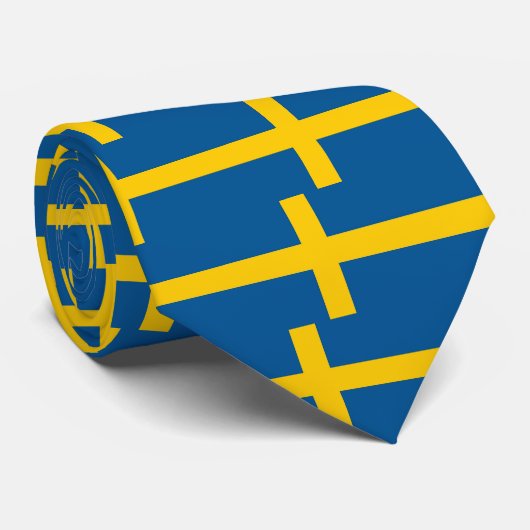 スウェーデン国旗とネクタイ ネクタイ (ロール)