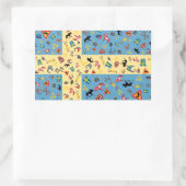 スウェーデン国旗と文化アイコンのステッカー 長方形シール (バッグ)