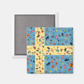 スウェーデン国旗と文化アイコン磁石 マグネット (正面/裏面)