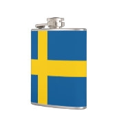 スウェーデン国旗と旅行スウェーデン/スポーツファン フラスク (左)