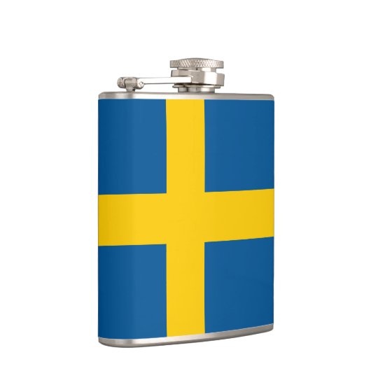 スウェーデン国旗と旅行スウェーデン/スポーツファン フラスク (右)