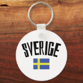 スウェーデン国旗のアイコン キーホルダー (正面)