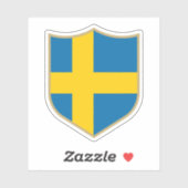 スウェーデン国旗のエンブレム愛国旅行 シール (シート)