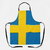 スウェーデン国旗のオールオーバープリントエプロン エプロン (正面)