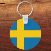 スウェーデン国旗のキーチェーン キーホルダー (正面)