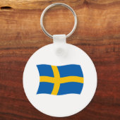 スウェーデン国旗のキーチェーン キーホルダー (正面)