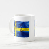 スウェーデン国旗のコーヒーマグ コーヒーマグカップ (正面左)