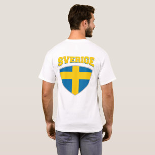 スウェーデン国旗のシールドTシャツ Tシャツ