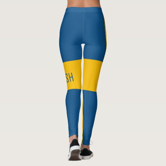 スウェーデン国旗のスタイル レギンス (裏面)
