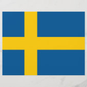 スウェーデン国旗のフライヤー チラシ (裏面)