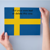 スウェーデン国旗のフライヤー チラシ (手)