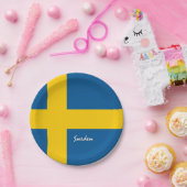 スウェーデン国旗のプレート、パーティー、スポーツ、スウェーデン ペーパープレート (パーティー)
