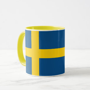 スウェーデン国旗のマグカップ マグカップ