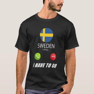 スウェーデン国旗の土産 Tシャツ