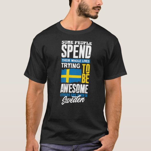スウェーデン国旗の引用文 Tシャツ (正面)