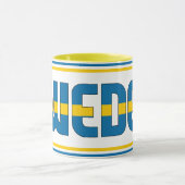 スウェーデン国旗の愛国的なコーヒー マグカップ (中央)