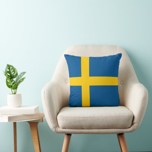 スウェーデン国旗の枕 クッション (椅子)