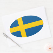 スウェーデン国旗の楕円形カーシール |スウェーデン国旗 楕円形シール (封筒)