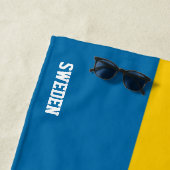 スウェーデン国旗の素晴らしい愛国心 ビーチタオル (インサイチュ)