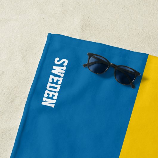 スウェーデン国旗の素晴らしい愛国心 ビーチタオル (インサイチュ)