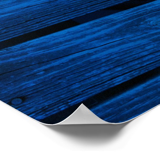 スウェーデン国旗の素朴木材 ポスター (角)