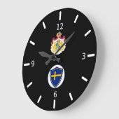 スウェーデン国旗の腕大時計 ラージ壁時計 (傾斜)