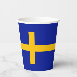 スウェーデン国旗の腕紙杯 紙コップ