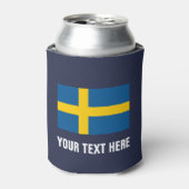 スウェーデン国旗はクーラー可能 |ビールカスタムホルダー 缶クーラー (缶正面)