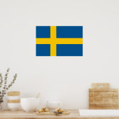 スウェーデン国旗を使用したキャンバス印刷 ポスター (キッチン)