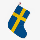 スウェーデン国旗を持つクリスマスストッキング スモールクリスマスストッキング (正面 (吊り時))