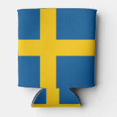 スウェーデン国旗を持つクーラーボックス 缶クーラー (正面)