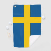 スウェーデン国旗を持つゴルフタオル ゴルフタオル (インサイチュ)