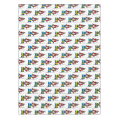 スウェーデン国旗を持つサンタクロース テーブルクロス (正面)