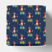 スウェーデン国旗を持つサンタクロース フェイバーボックス (上部)