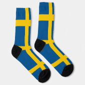 スウェーデン国旗を持つ女性用ソックス ソックス (右)