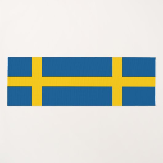 スウェーデン国旗を持つ愛国的なヨガマット ヨガマット (正面(横))