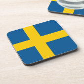 スウェーデン国旗を持つ懸命プラスチックのコースター コースター (左側)